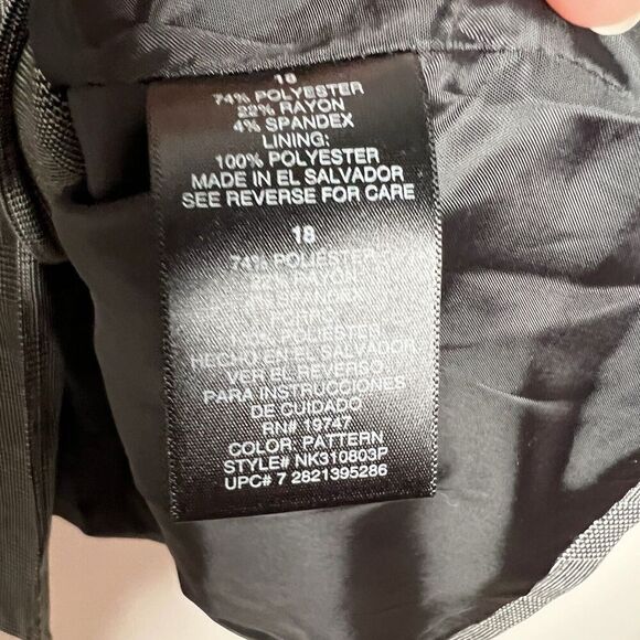 Norma Kamali Blazer Womens 18 Houndstooth Single Button Jacket Lined‎ Career - Picture 14 of 16